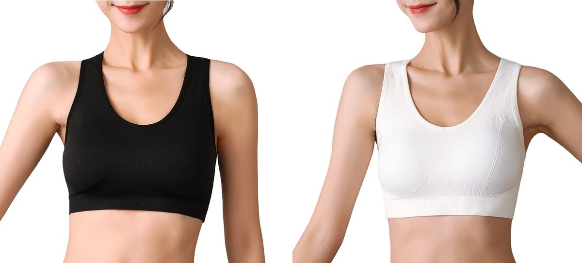 Women Sport Bra Cross Back Removable Pad Wirefree for Workout Yoga Fitness