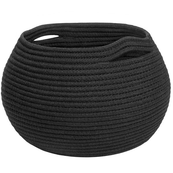 Basket Storage, Laundry Basket, Black, Basket Braided, Baskets for Shelf