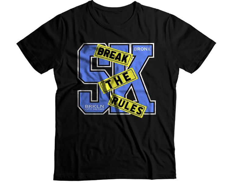 Sk Men's "Break the Rules" Graphic Print T-Shirt