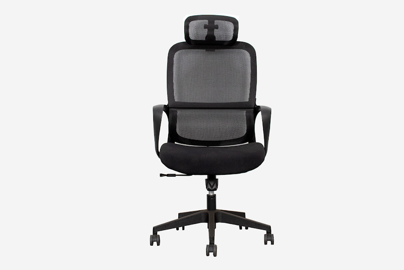 Office Chairs - Mesh Back and Headrest - Black Colour