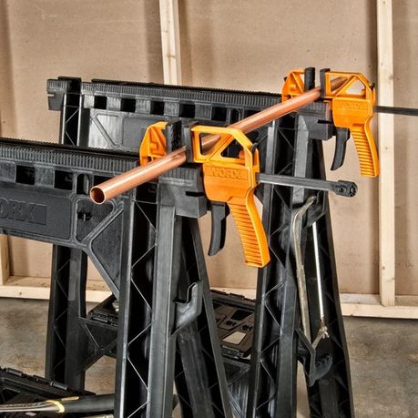 WORX Clamping Sawhorses With Bar Clamps TWIN SET Shop Today