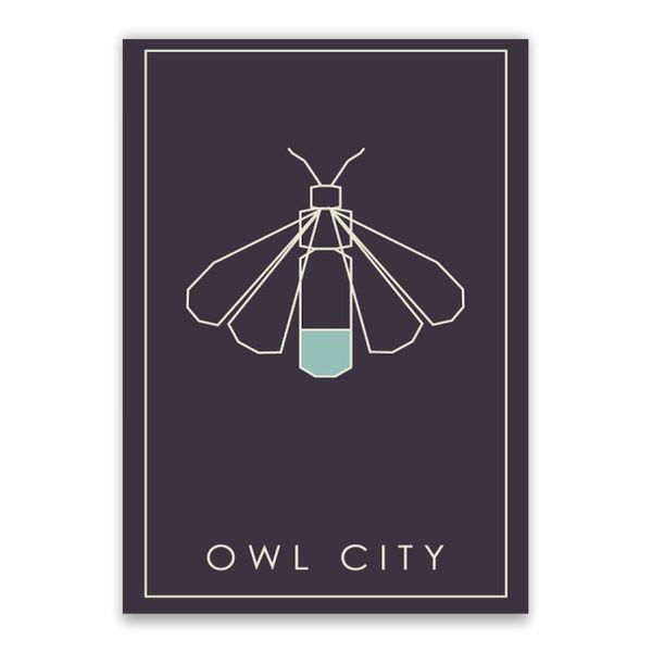 Owl City Fireflies Cartoon Poster - A1