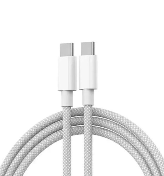 60W USB-C to USB-C Cable - Nylon Braided Cord 1meter