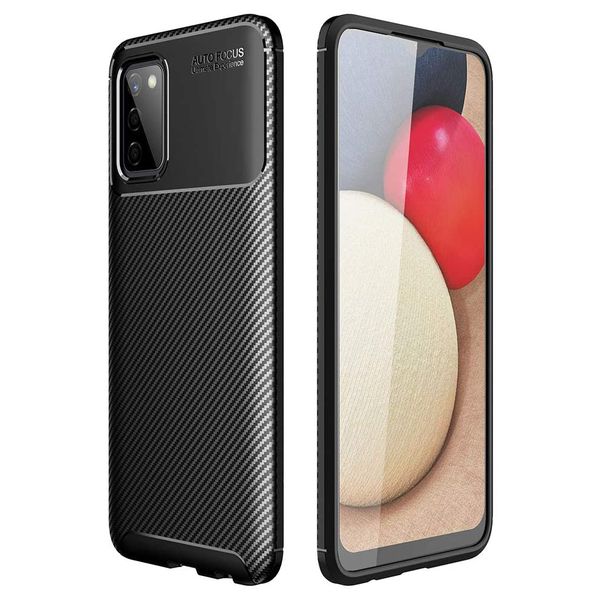 Tekron Premium Shock Resistant Slim TPU Carbon Case for Samsung Galaxy A02s