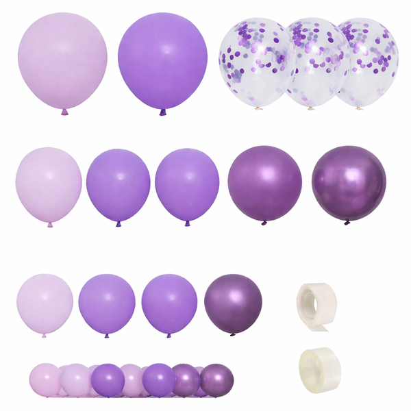107 Piece - Purple Balloon Party Decoration Set