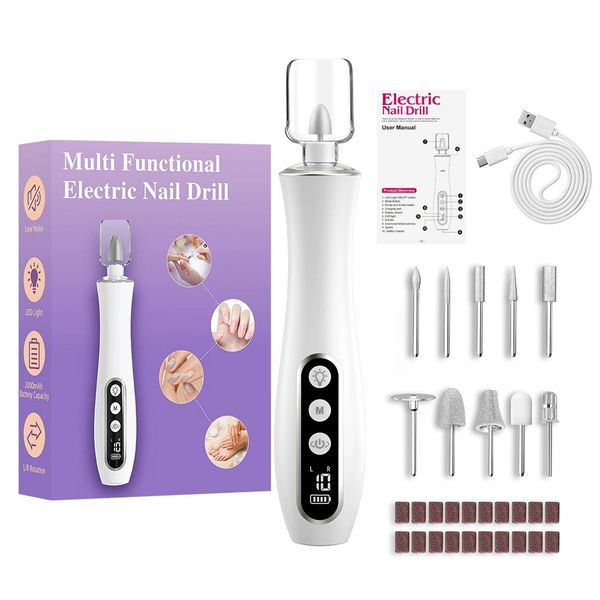 Electric Manicure &amp; Pedicure - Nail Art Tool Set Electric Nail File