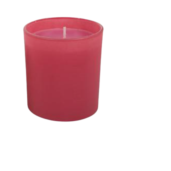Strawberry Scented Candle In Glass Holder