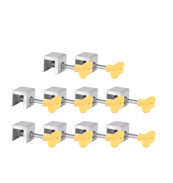 10 Pack Sliding Adjustable Aluminum Lock for Windows and Doors