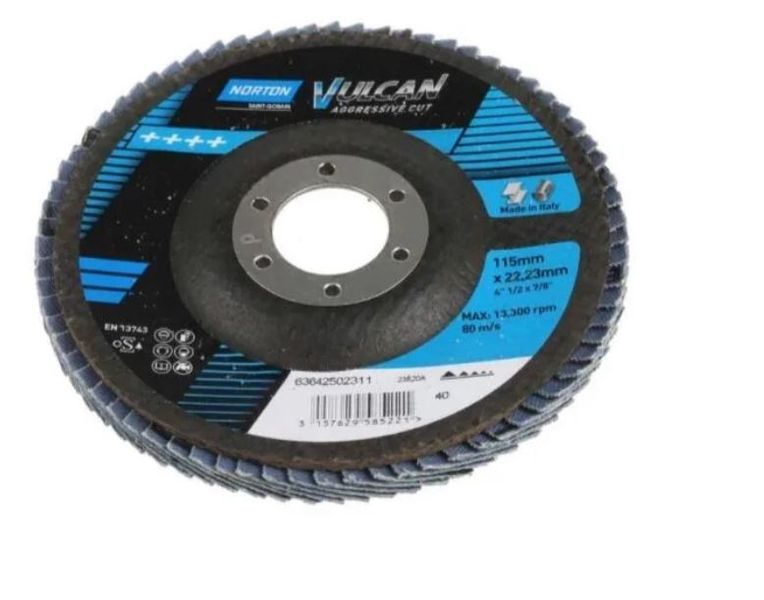 Norton Flap Disc Zirconium Flap Disc, 115MM P40 High Performance 10 Pack