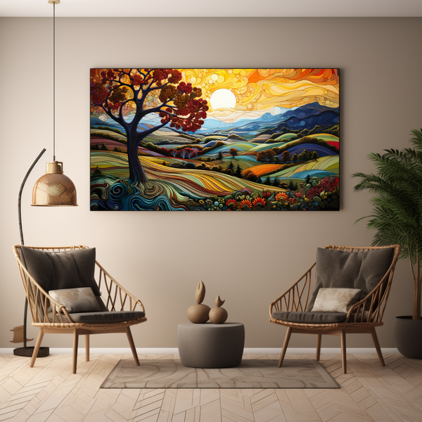 Canvas Wall Art - Countryside Kaleidoscope - BK0245