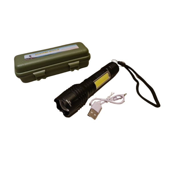 Recharchable Military Grade Torch with Built in Lantern (2 Pack)