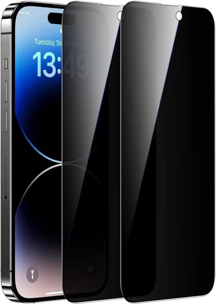 2 Pack - MXM Anti Spy Privacy Tempered Glass Screen Protector For iPhone 15