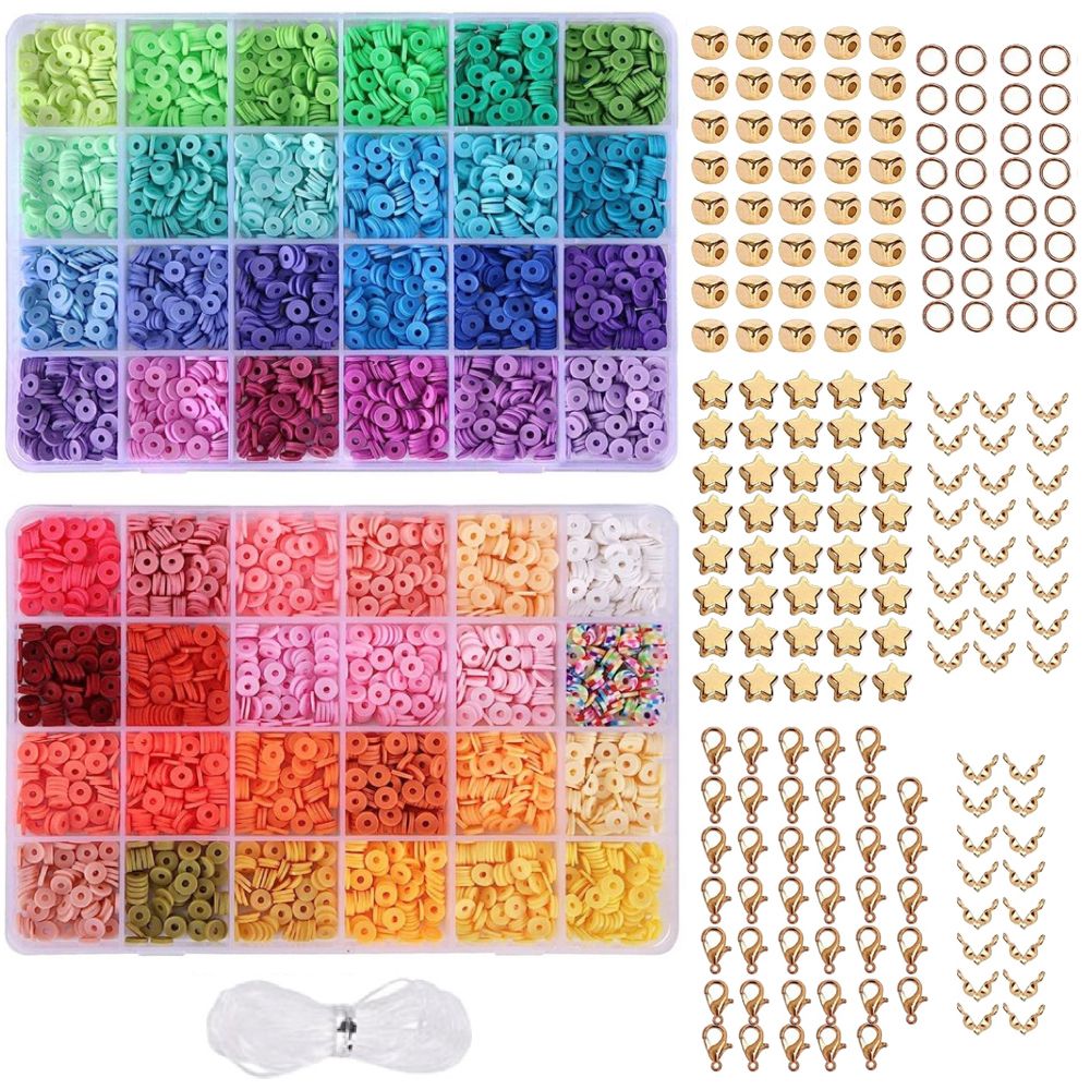 Craft DIY Jewellery Making Clay Bead Kit & Accessories Supreme Set of ...