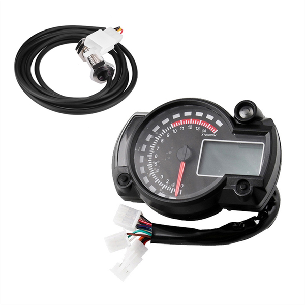 Motorcycle Speedometer 299 Kmh Mph 7 Color Compatible with Universal