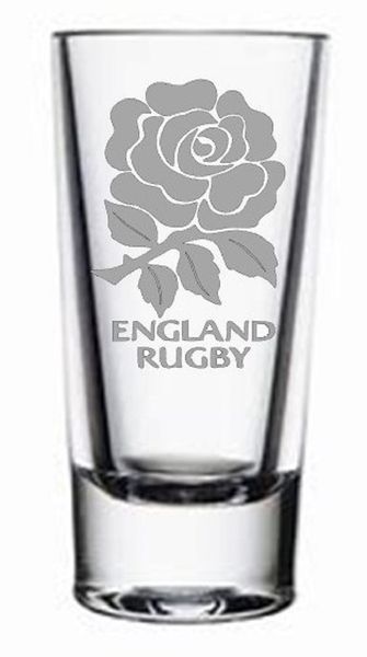 England Rugby - Etched Shot Glass (Set of 6)
