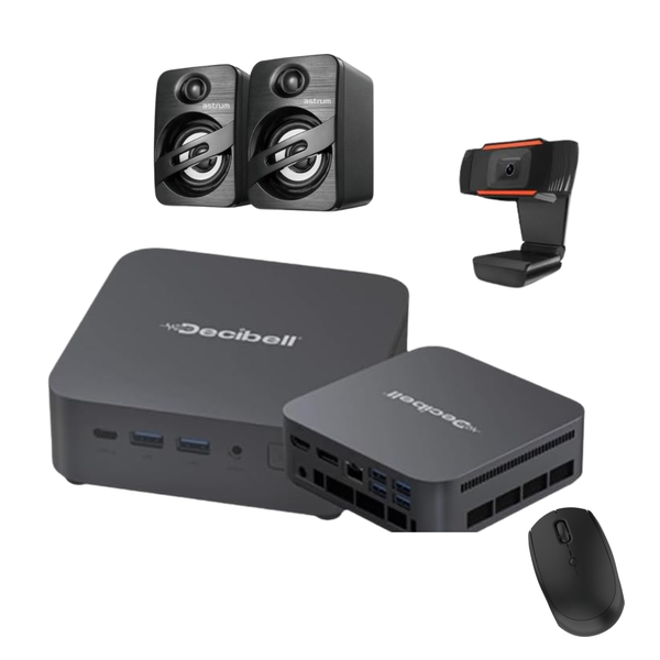 Buysave Decibell Mini PC Desktop Bundle Intel Core i5 16GB 1TB Win11Pro