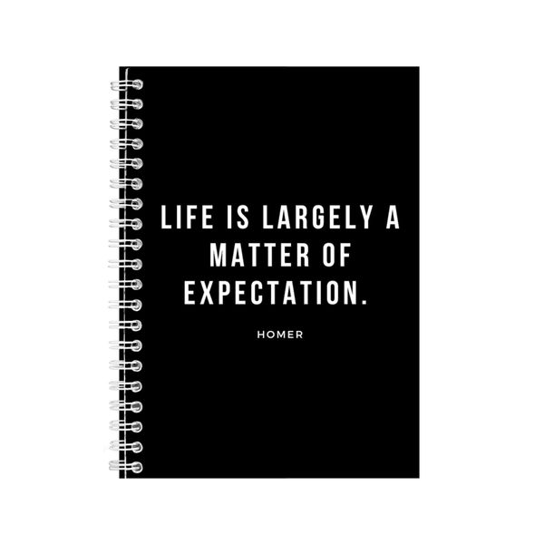 Expectation A5 Notebook Spiral Lined Motivational Saying Graphic Notepad241