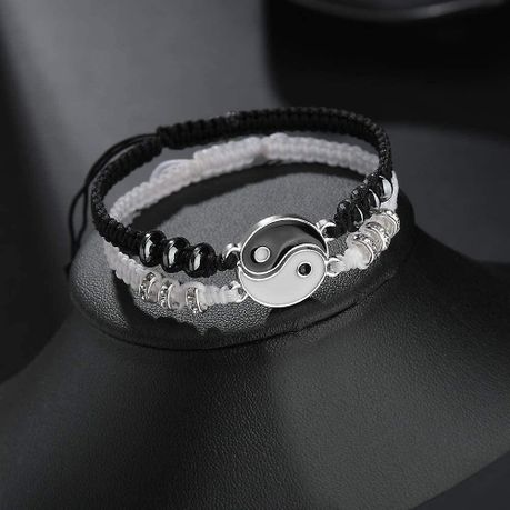 Couple Bracelet set Black and White