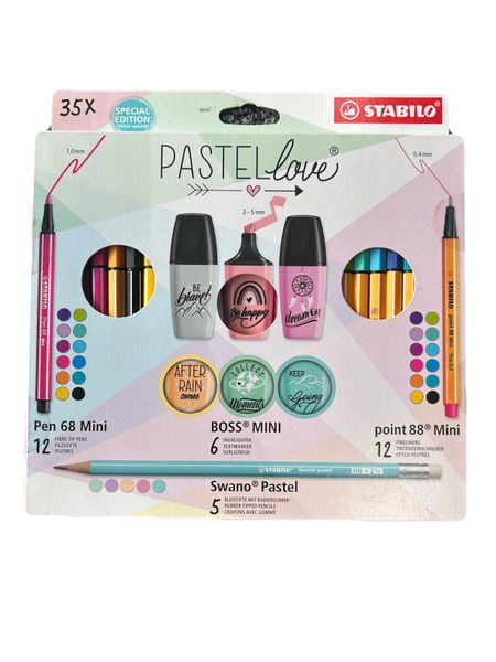 Stabilo Pastel Love Special Edition Mini Pen and Highlighter Combo 35's