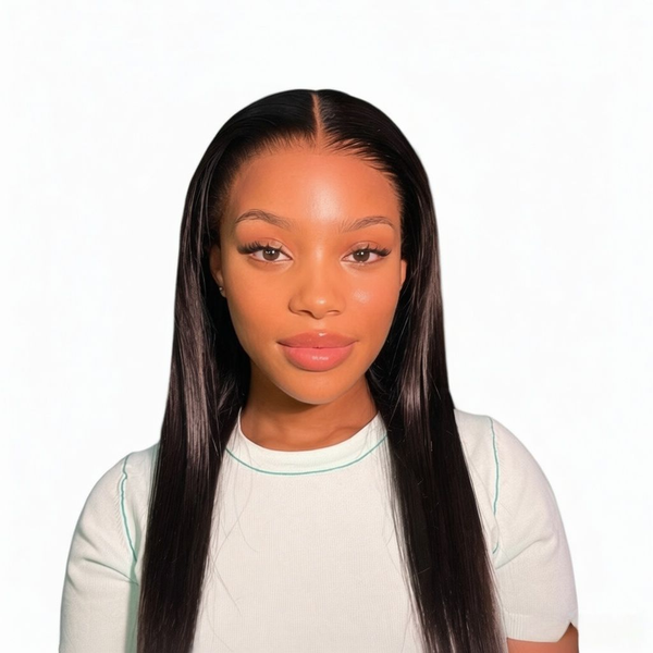 Brseilienne 16inch HD Transparent Straight Full Frontal Glueless Wig