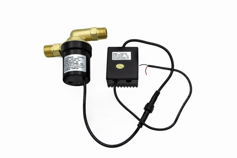 Geyserwise 12V DC Hot Water Circulation Pump - Aluminium Head - Brass Body