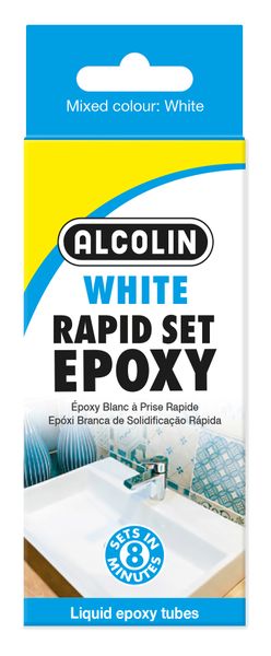 Alcolin Epoxy Liquid Rapid Set White - 2 x 20g