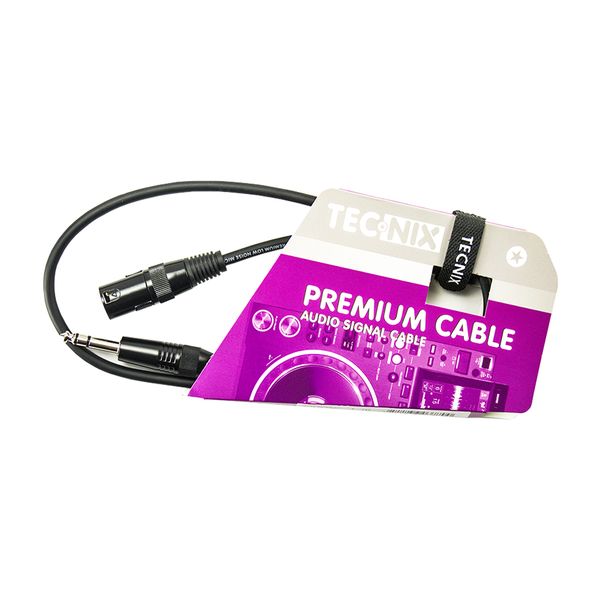 Tecnix 1/4" stereo jack to XLR Male - 1m