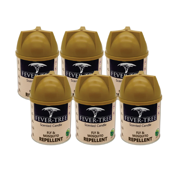 6 x Fever Tree Sandalwood Scented Candles (Fly &amp; Mosquito Repellent)