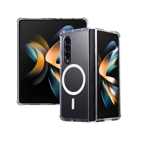 Transparent Magsafe Protective Case Back Cover compatible with Samsung Galaxy Z Fold 4 Image