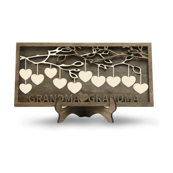 Personalized Family Sign for Mom Custom Wooden Tree Frame G