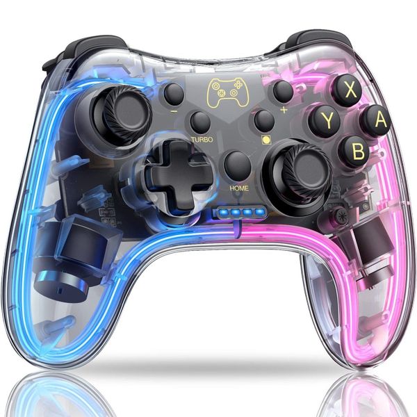 Controller With RGB Breathing LED Compatible with Nintendo Switch Pro