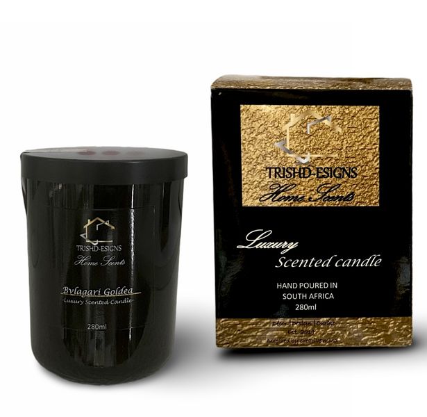 TRISHD-ESIGNS-Luxury Scented Candle-Bvlagari Goldea
