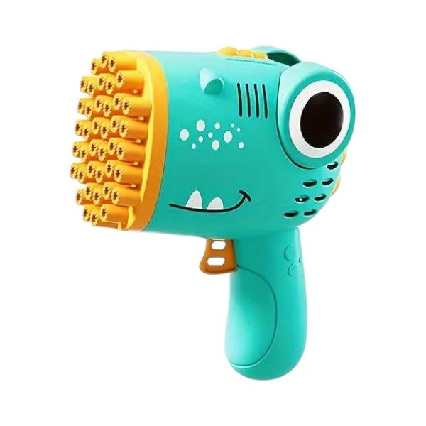 Dinosaur Kids' Toy Bubble Gun With 40 Bubble Holes - Blue