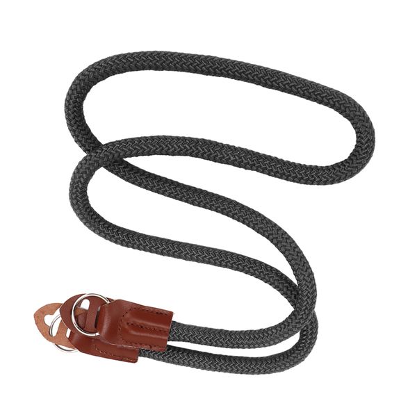 Portable Cowhide Nylon Camera Neck Shoulder Strap Black