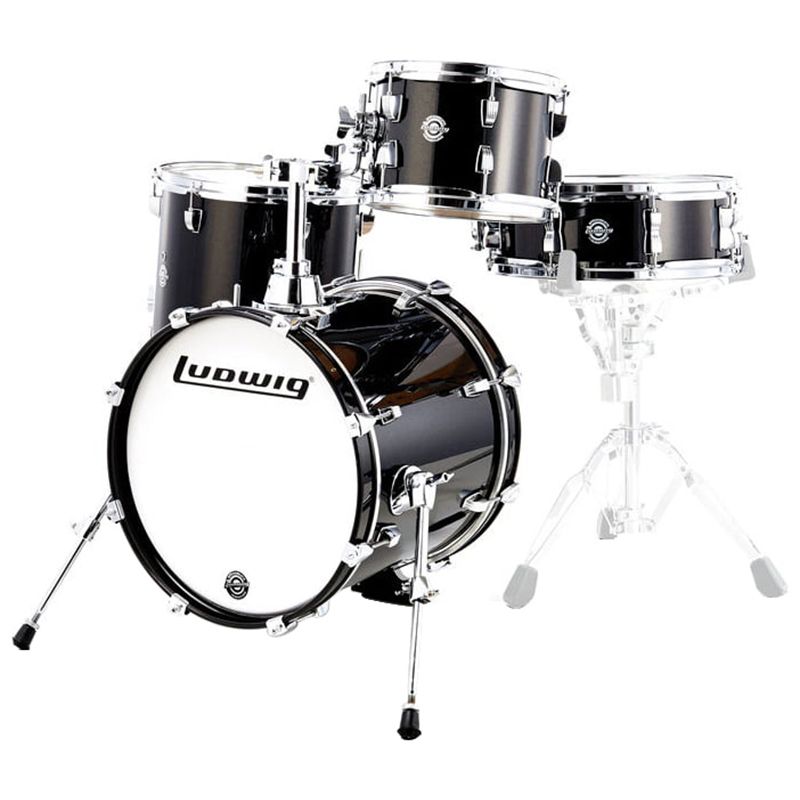 Ludwig 4pc Breakbeats Drumset - Black Sparkle (Shell Pack Only)