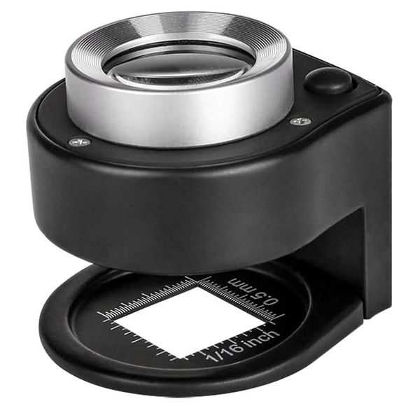 30X Scale Desktop Magnifier With Led Handheld Illuminated Magnifying