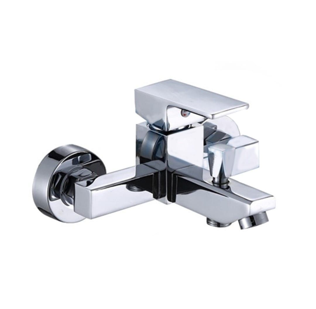Makhi Wall Mounted Bath Mixer- Silver