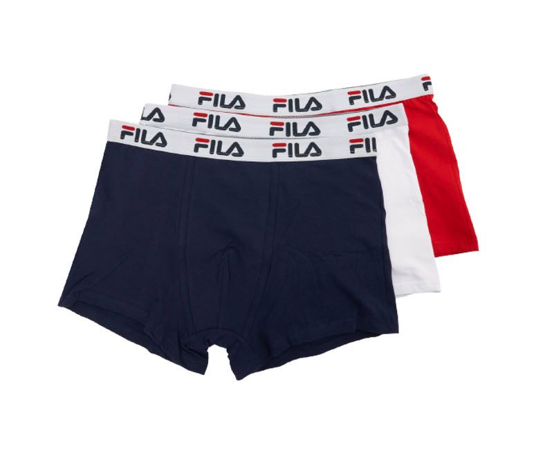 Fila Men White/Chinese Red/Peacoat Cotton 3 Pack | Shop Today. Get it ...