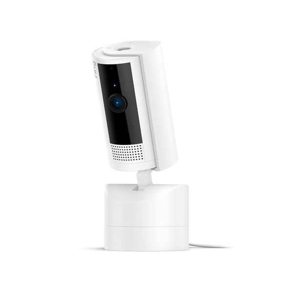 Ring Pan-Tilt Indoor Cam | 1080p HD Video | 360 Pan Coverage | White