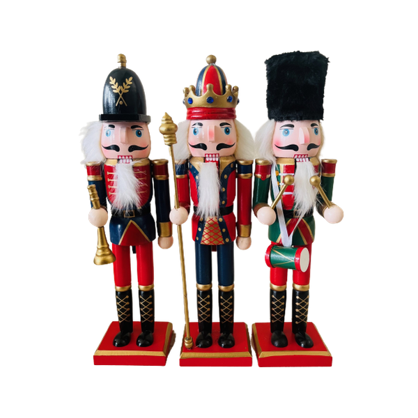 Traditional Christmas Wooden Nutcracker Soldier Decoration (30cm)