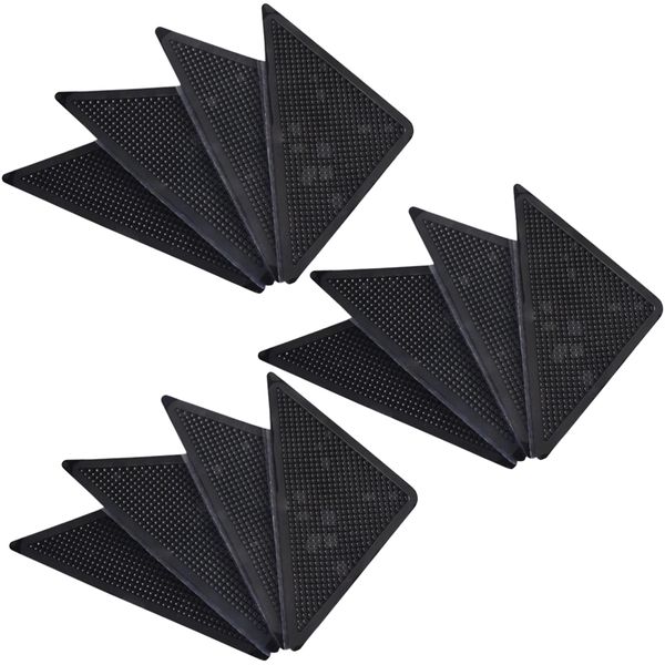 Home Anti Slip Self Adhesive Rug Carpet Mat Gripper Stickers Set Of 12