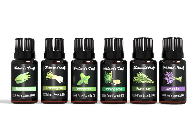 Nature's Craft - 6 Pack Organic Essential Oil Gift Pack