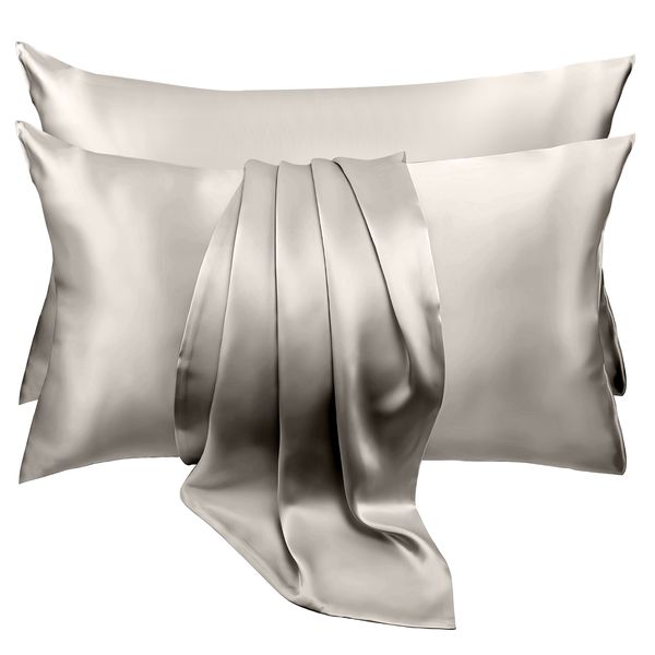 Chenshia 100% Pure Mulberry Silk 6A Grade Pillowcase Set of 2