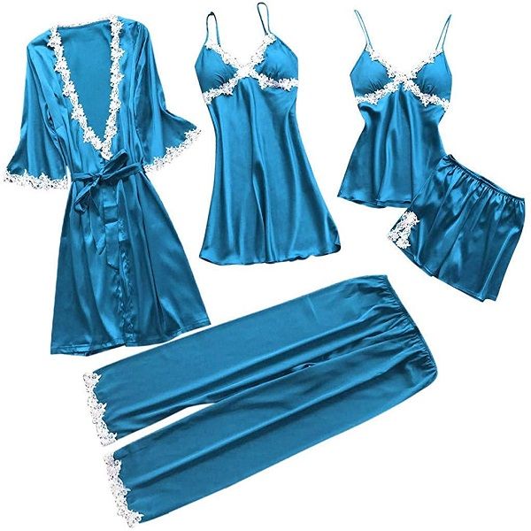 Latin Silk 5 Piece Sleepwear