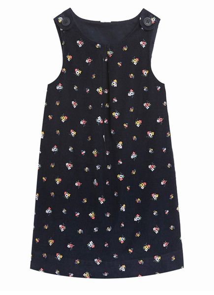 GAP Toddler Floral Print Corduroy Dress