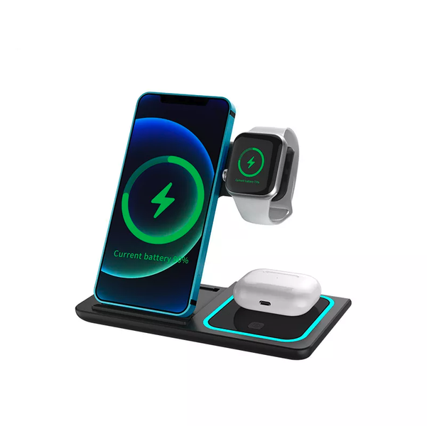 Reich 3 in 1 Multifunctional Wireless Charger compatible with IOS, iwatch, pods, Android