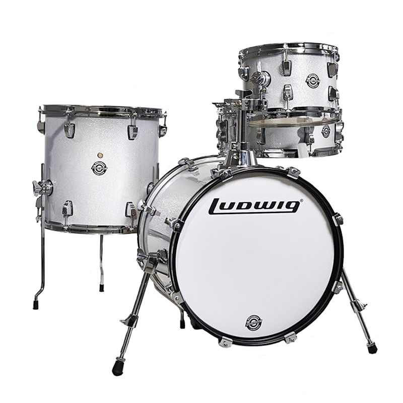 Ludwig 4pc Breakbeats Drumset - Silver Sparkle (Shell Pack Only)