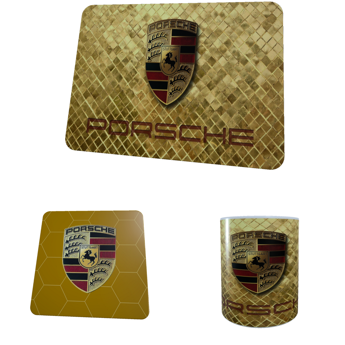 Porsche Gold - Background - Coffee Mug, Coaster, and Mouse Pad | Shop ...