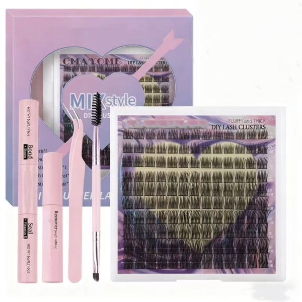 Eyelash Extension Set 120 Pieces Thick Eyelashes Curl DIY Single Eyelash