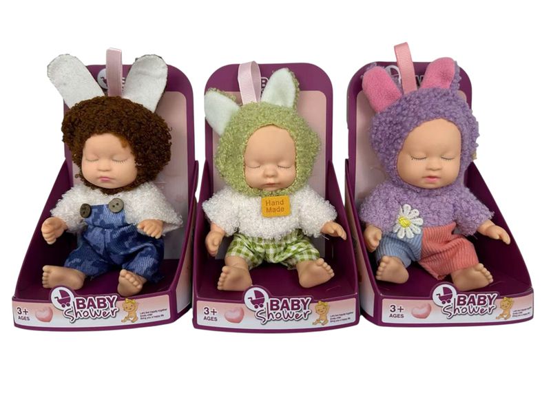 Set of 3 Baby Sleeping Dolls - 17cm